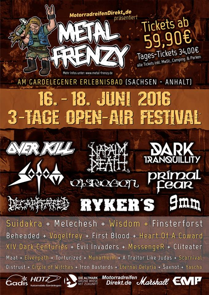 Metal Frenzy 2016 Plakat