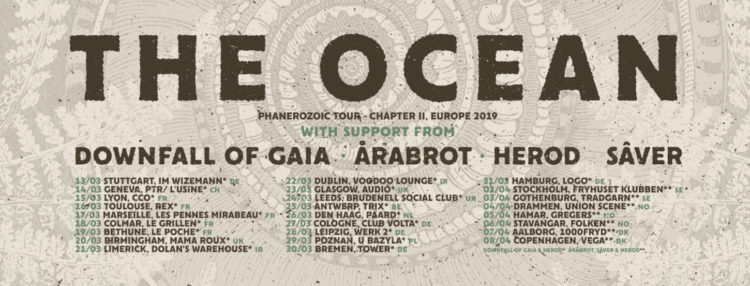 The Ocean "Phanerozoic Tour" w/ Downfall of Gaia & Herod Header